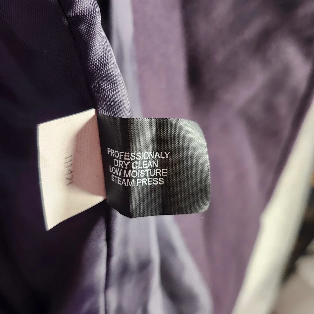 Michael Kors Purple Double Breasted‎ Hooded Wool Blend Coat Women 10 Designer